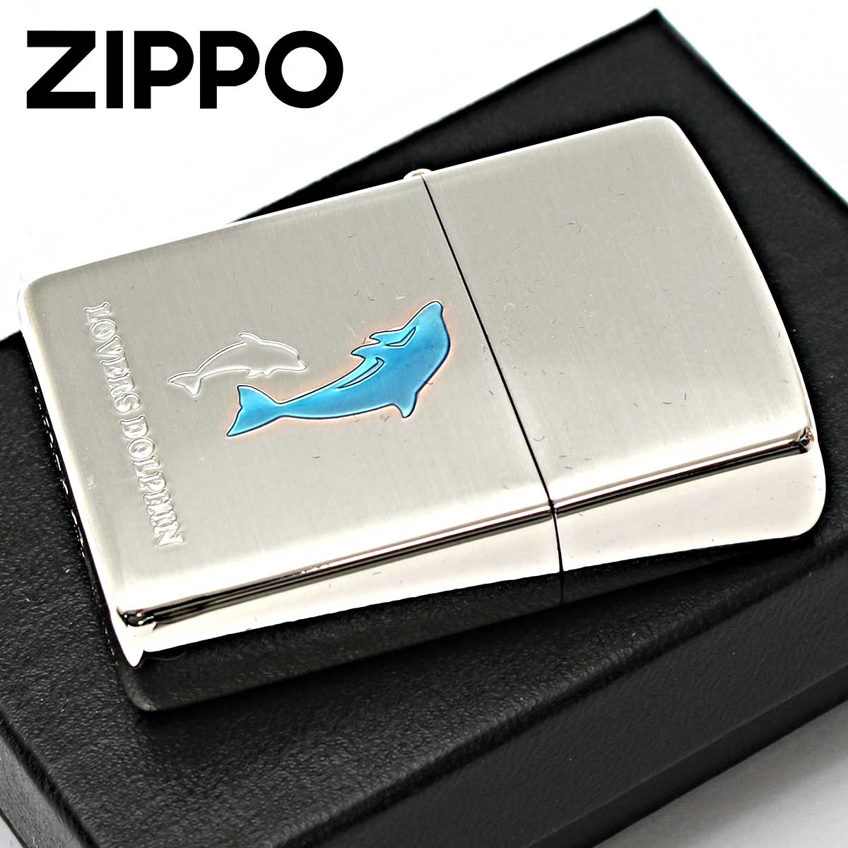 Zippo ジッポー イルカ ラバーズドルフィン ブルー LOVERS DOLPHIN 63400298｜Zippo専門店フラミンゴ：本店