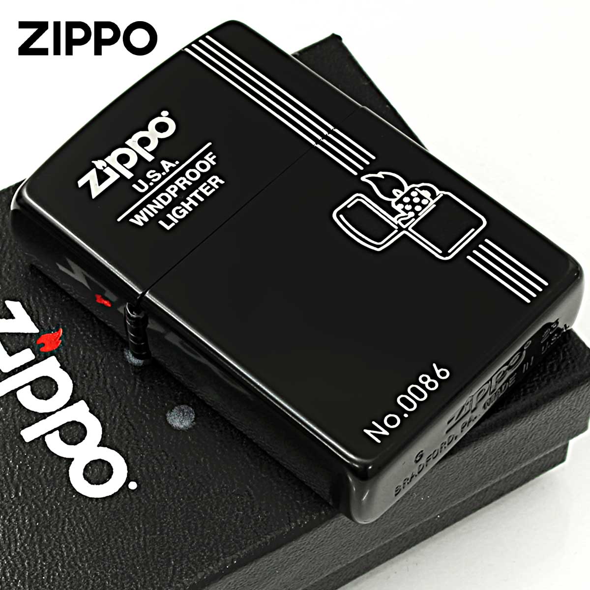 Zippo ジッポー ジッポ ライター クラッシック ZIPPO ブラックマット シリアル番号 MBKS_ZP