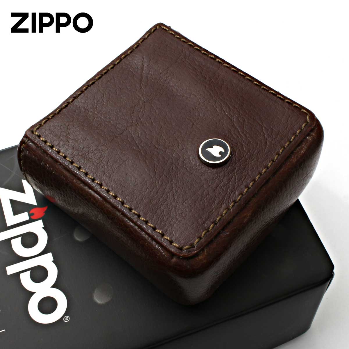 Zippo ジッポー シガレットケース たばこケース レザー ブラウン  ＃L56003