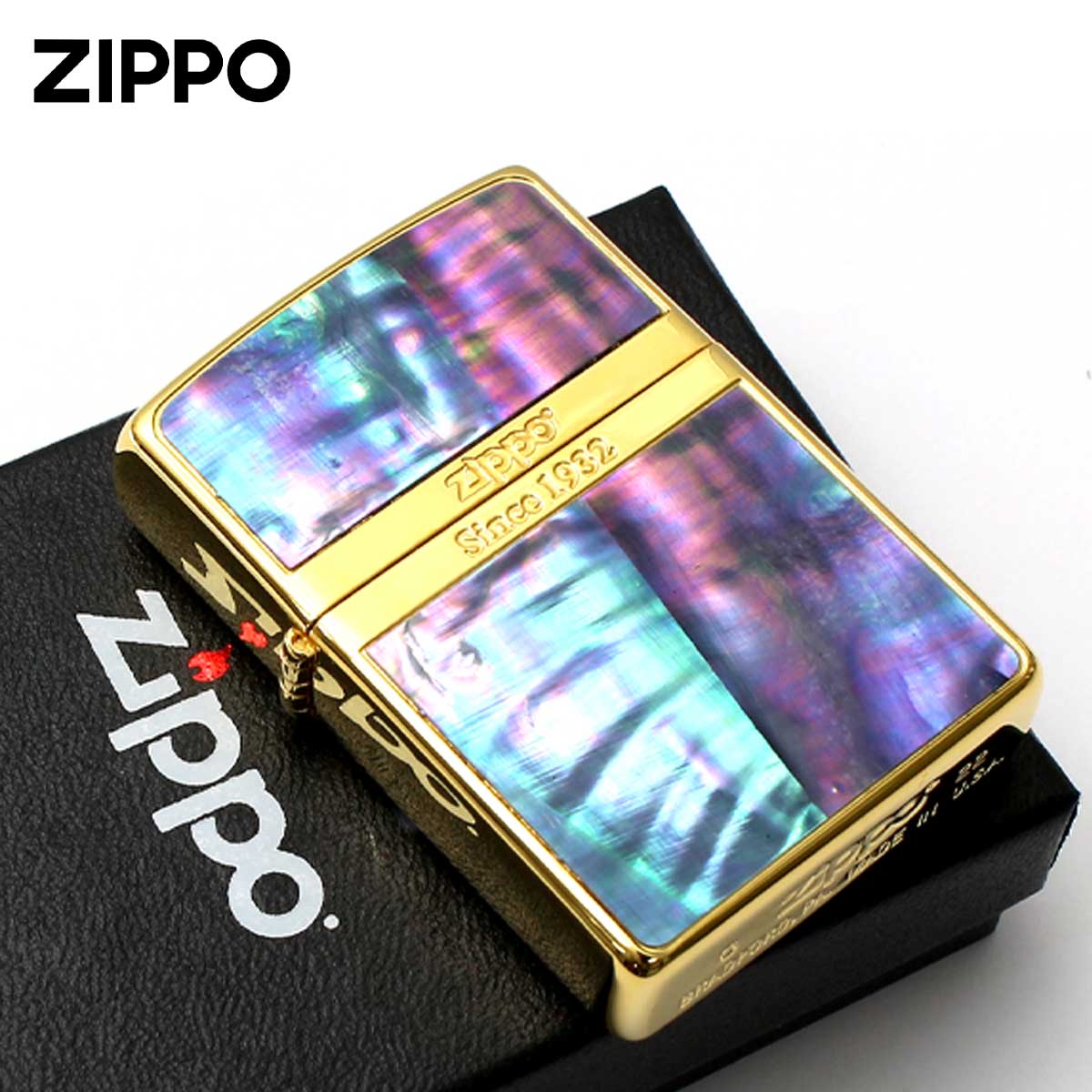 Zippo ジッポー シェル 貝 ゴールド ラインシェルフィッシュ Line Shellfish 2G-LNSF