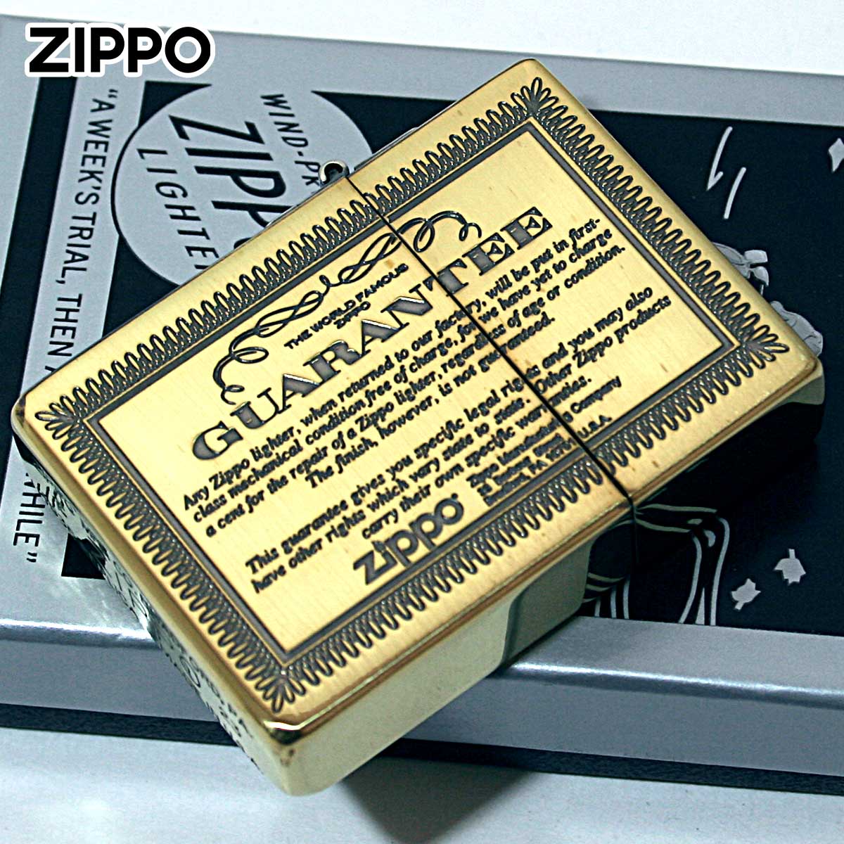 Zippo ジッポー 1935レプリカ ギャランティー柄 保証書 ブラス GUARANTEE No.1935 1201S664｜Zippo 専門店フラミンゴ：本店