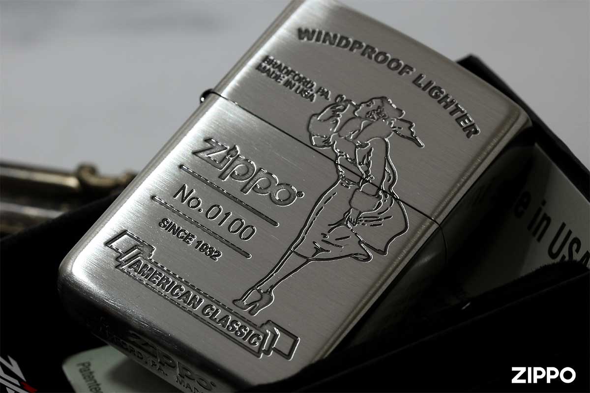 Zippo ジッポー Windy Girl AMERICAN CLASSIC ウインディ ガール アメリカンクラシック シルバー SV 1201S875 メール便可