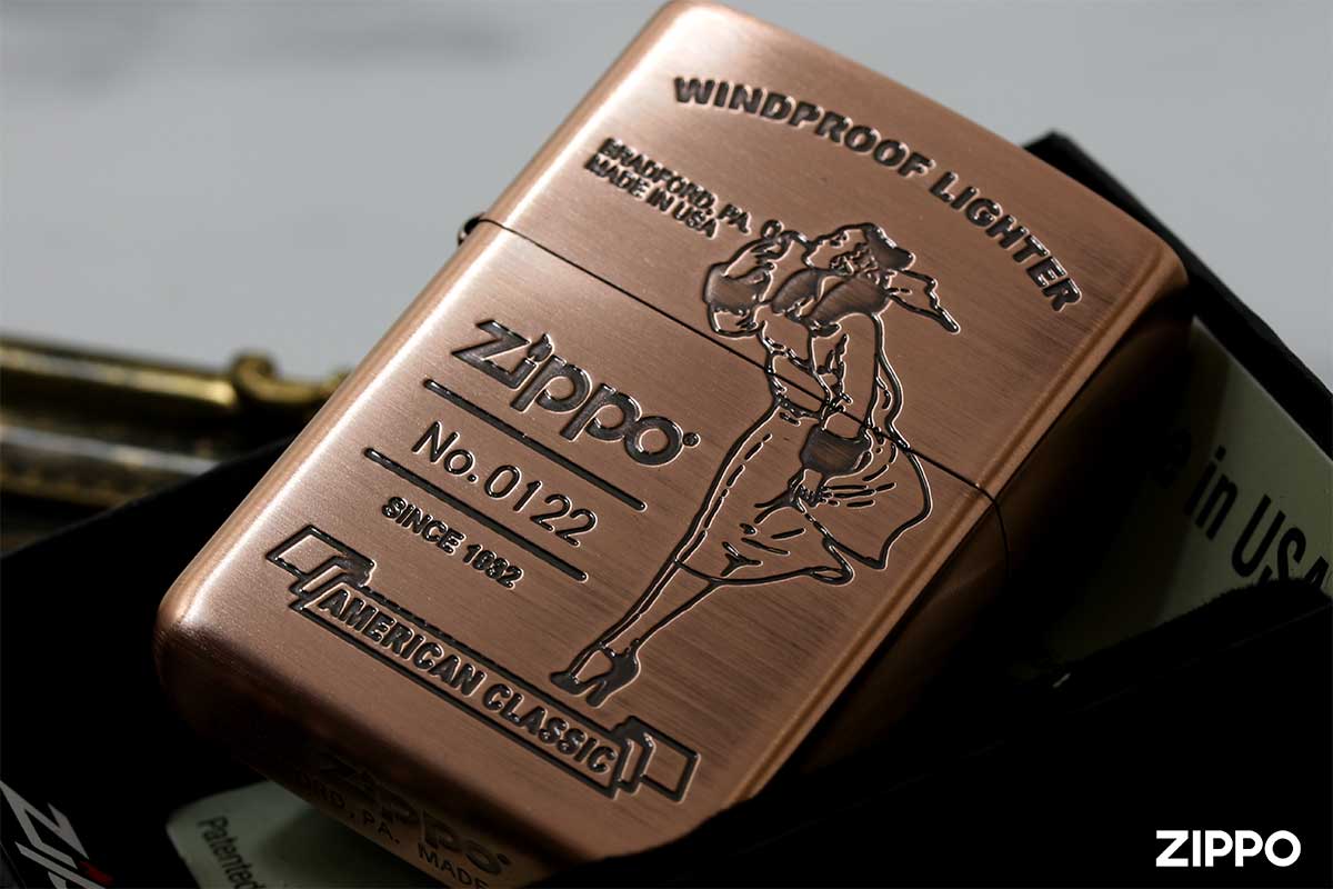 Zippo ジッポー Windy Girl AMERICAN CLASSIC ウインディ ガール アメリカンクラシック カッパー CP 1201S876 メール便可