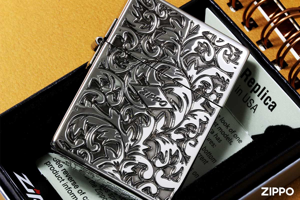 Zippo ジッポー 1935レプリカ アラベスク 唐草 ニッケルいぶし 1201S846