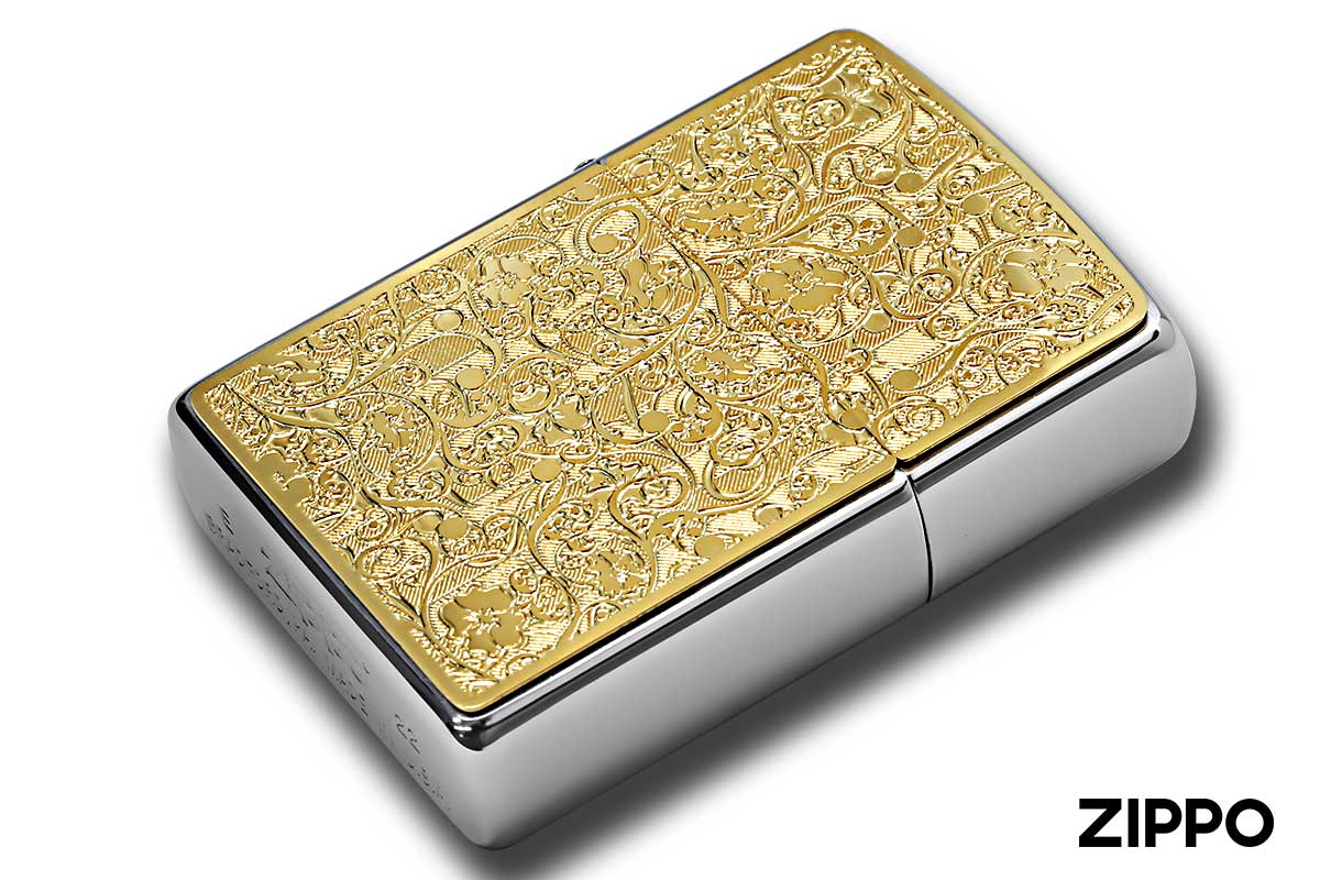 Zippo ジッポー 200 Metal Gold Plate 真鍮板メタル ゴールドプレート 