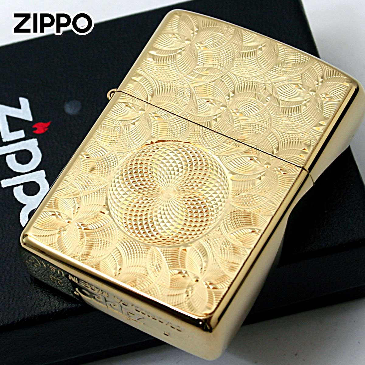 Zippo ジッポー アーマー グリッター 両面加工 ゴールドプレート ARMOR GLITTER ゴールドタンク Gold Plate G-tank｜ Zippo専門店フラミンゴ：本店