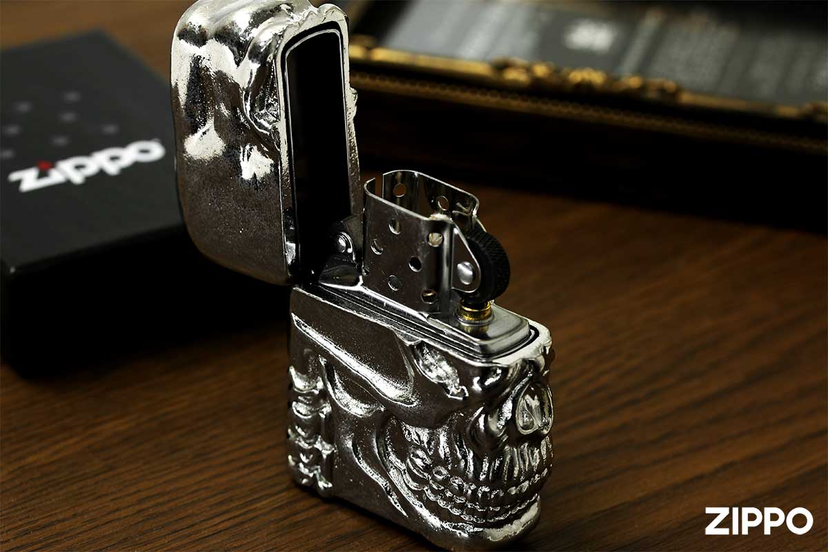 Zippo ジッポー スカル Skull 骸骨 フルメタルジャケット スペシャル スカル ホワイトニッケル SPECIAL SKULL Full Metral Jacket WNB