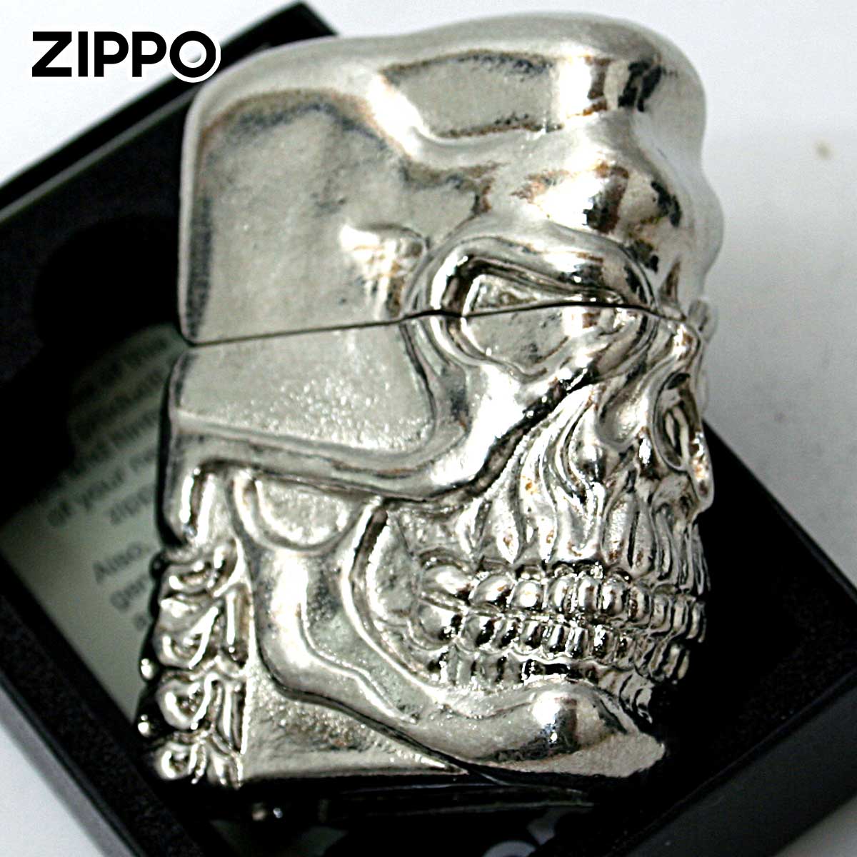 Zippo ジッポー スカル Skull 骸骨 フルメタルジャケット スペシャル スカル ホワイトニッケル SPECIAL SKULL Full Metral Jacket WNB