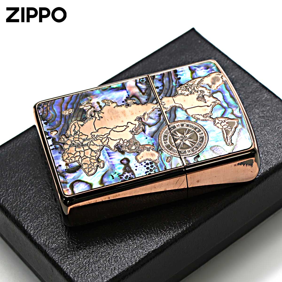 Zippo ジッポー アーマー シェル 貝 地図 ワールドマップ ARMOR SHELL WORLD MAP カッパーいぶし CO