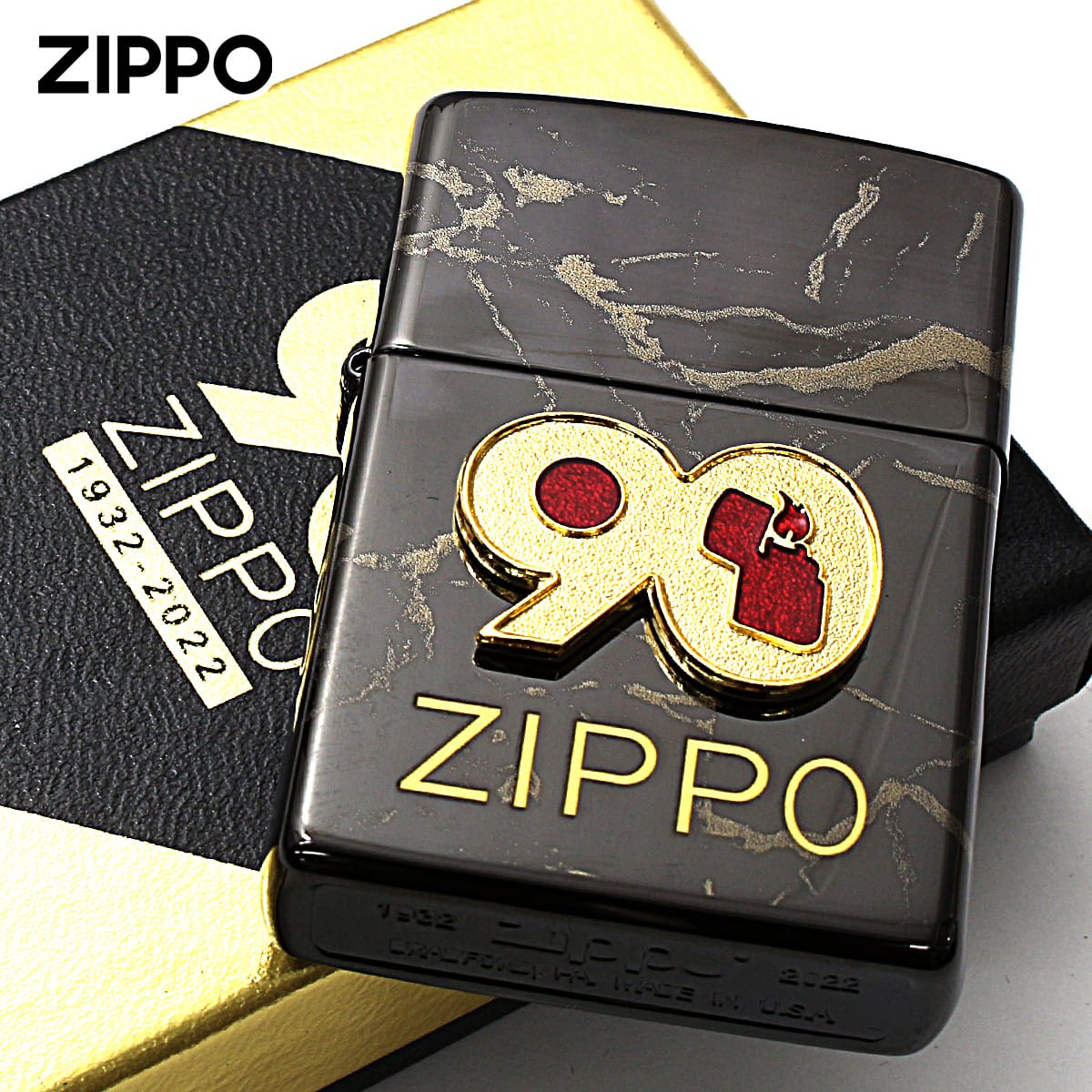 Zippo ジッポー 創業90周年モデル コレクティブ メタル貼り 大理石調 2022 Collectible of the Year 49864