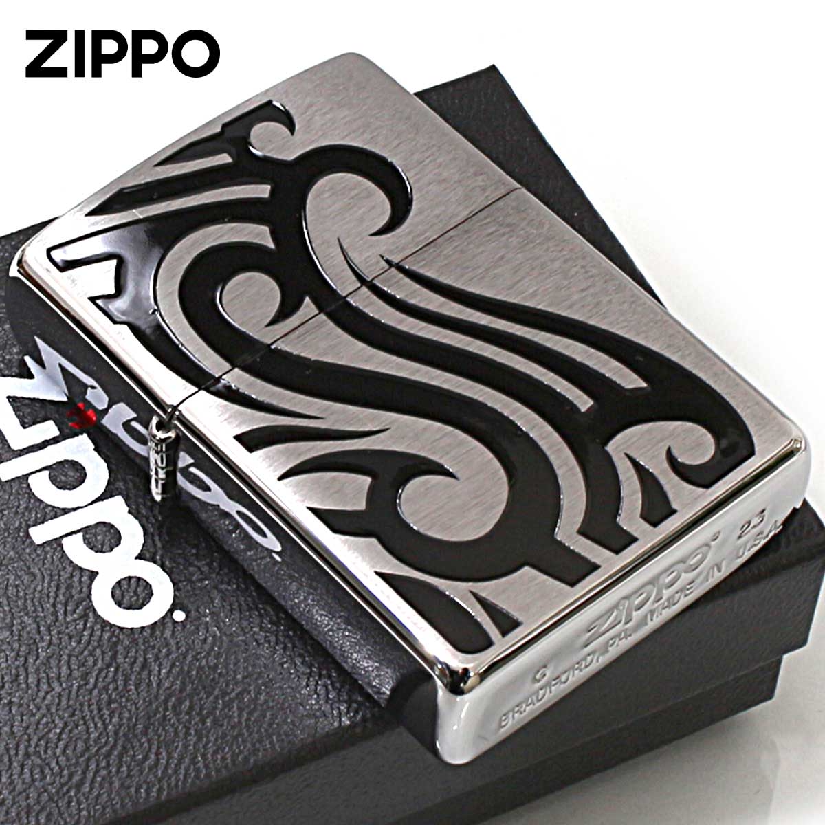 Zippo ジッポー トライバル タトゥー ブラック ワイルド TRIBAL TATTO  200TT-BK2 メール便可