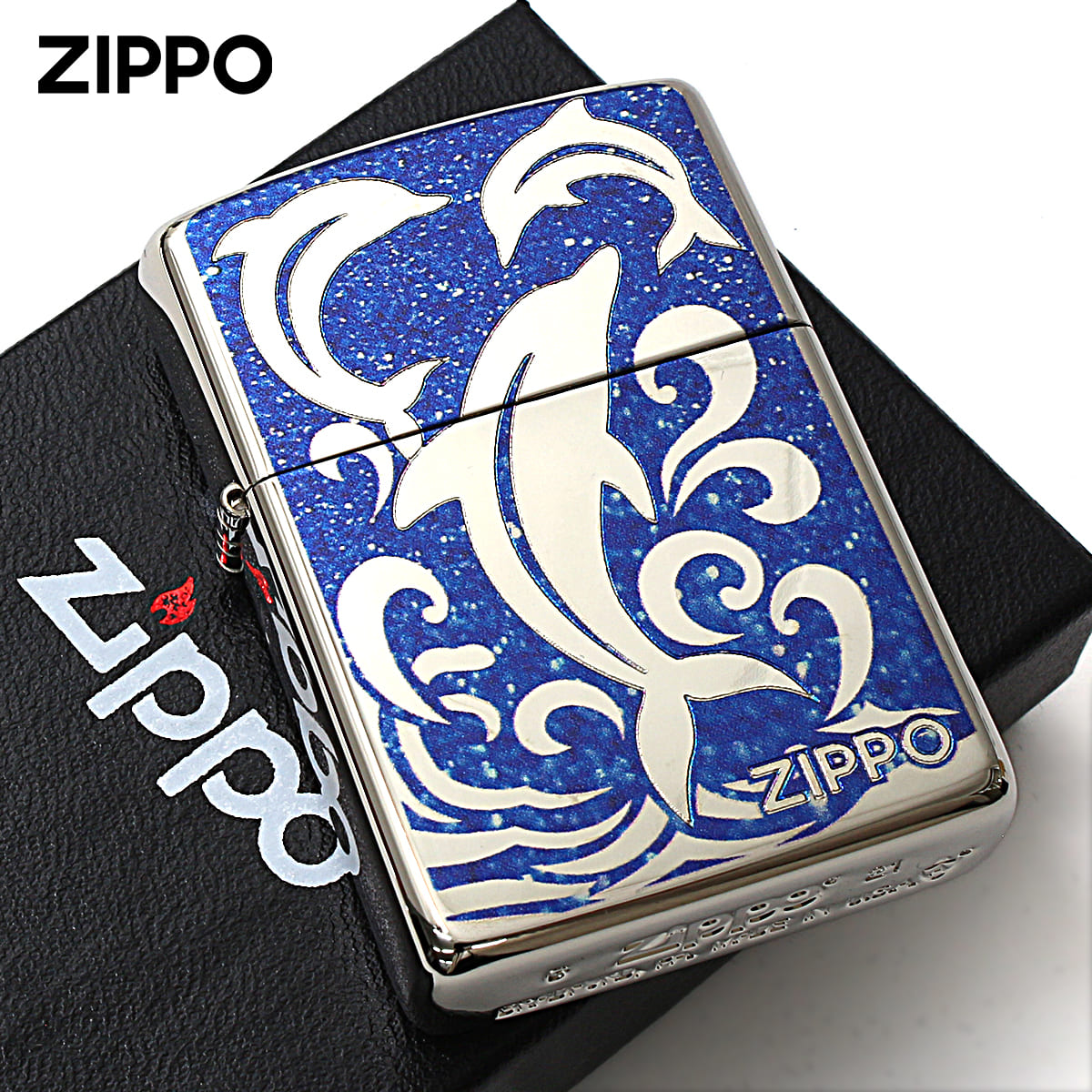 Zippo ジッポー アーマー ドルフィン イルカ ニッケルメッキ ARMOR DOLPHIN A メール便可