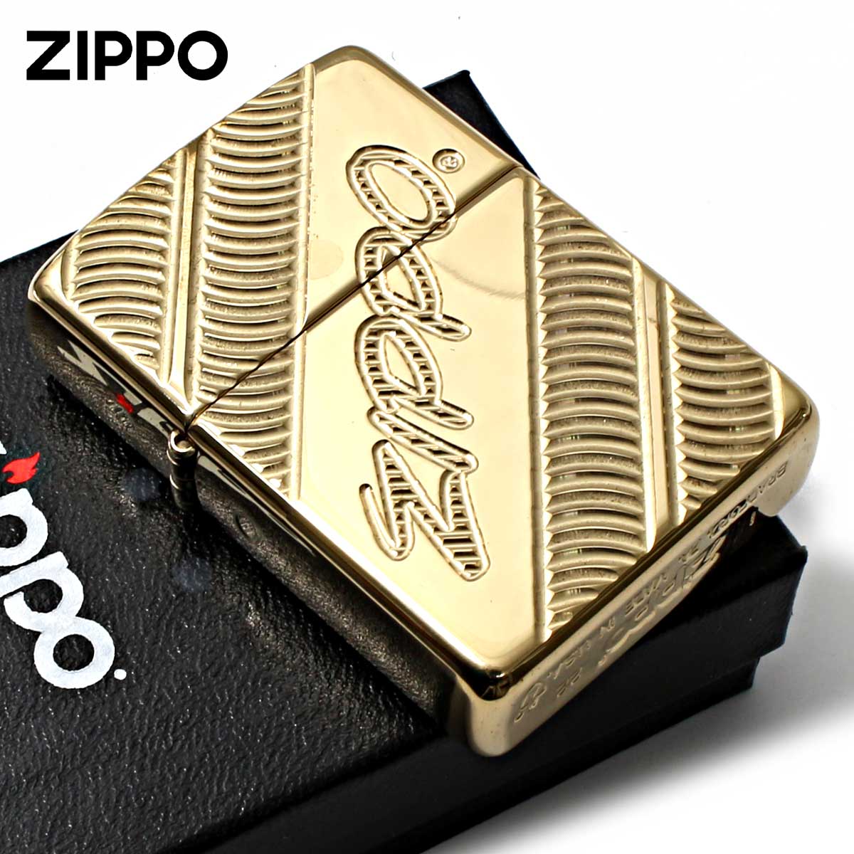 Zippo ジッポー アーマー ジッポ ロゴ コイル状 Armor Zippo Coiled 鏡面 ポリッシュ ブラス 29625