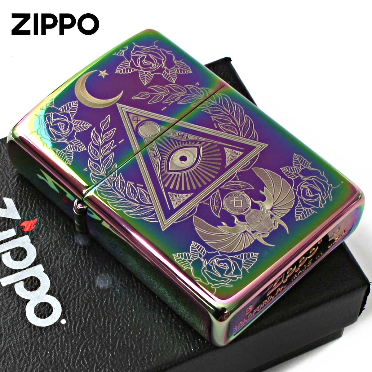 Zippo ジッポー プロビデンスの目 Eye of Proviendence Design 虹 スペクトラム 49061 メール便可