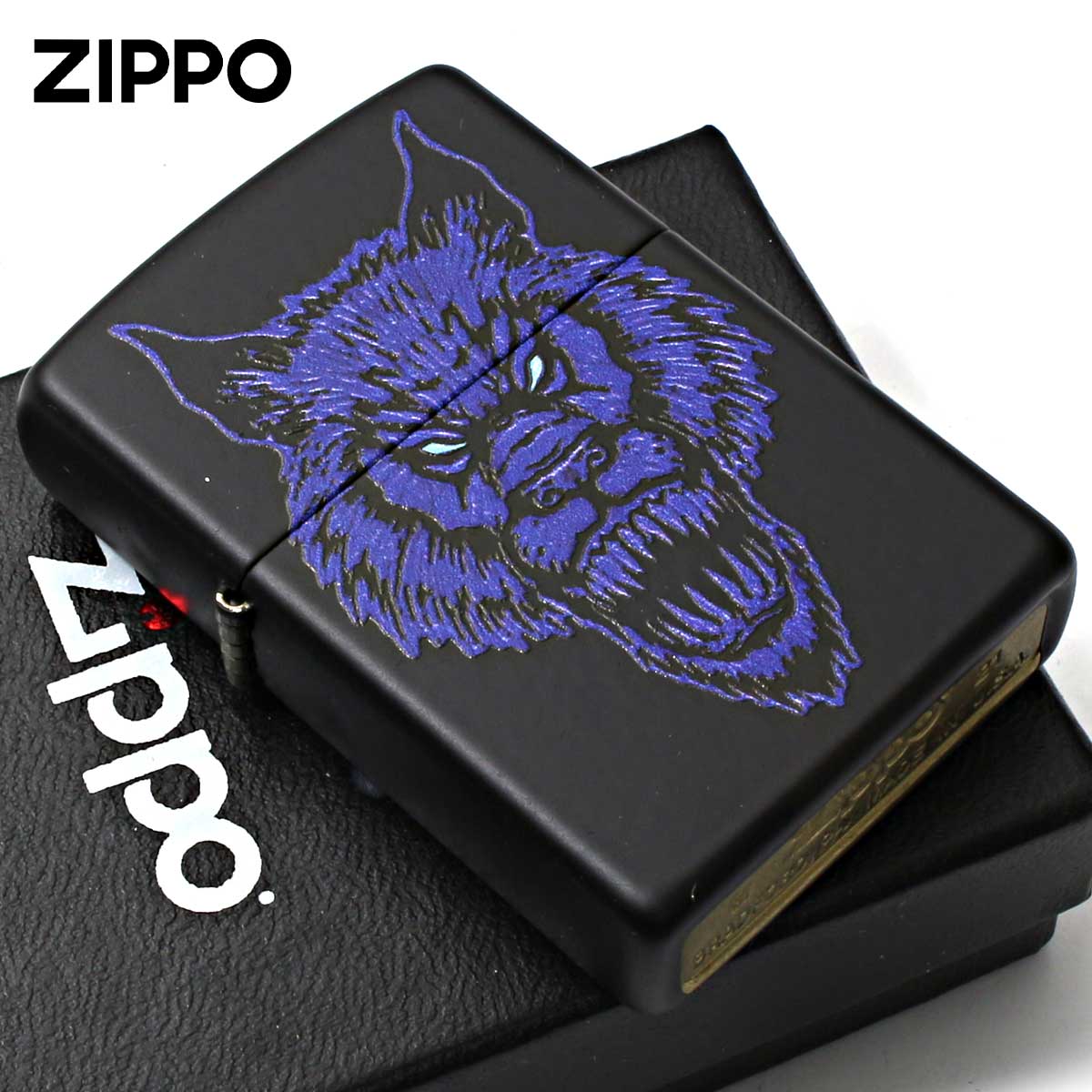 Zippo ジッポー 狼男 ウフル Were Wolf Design ブラックマット 49414 メール便可