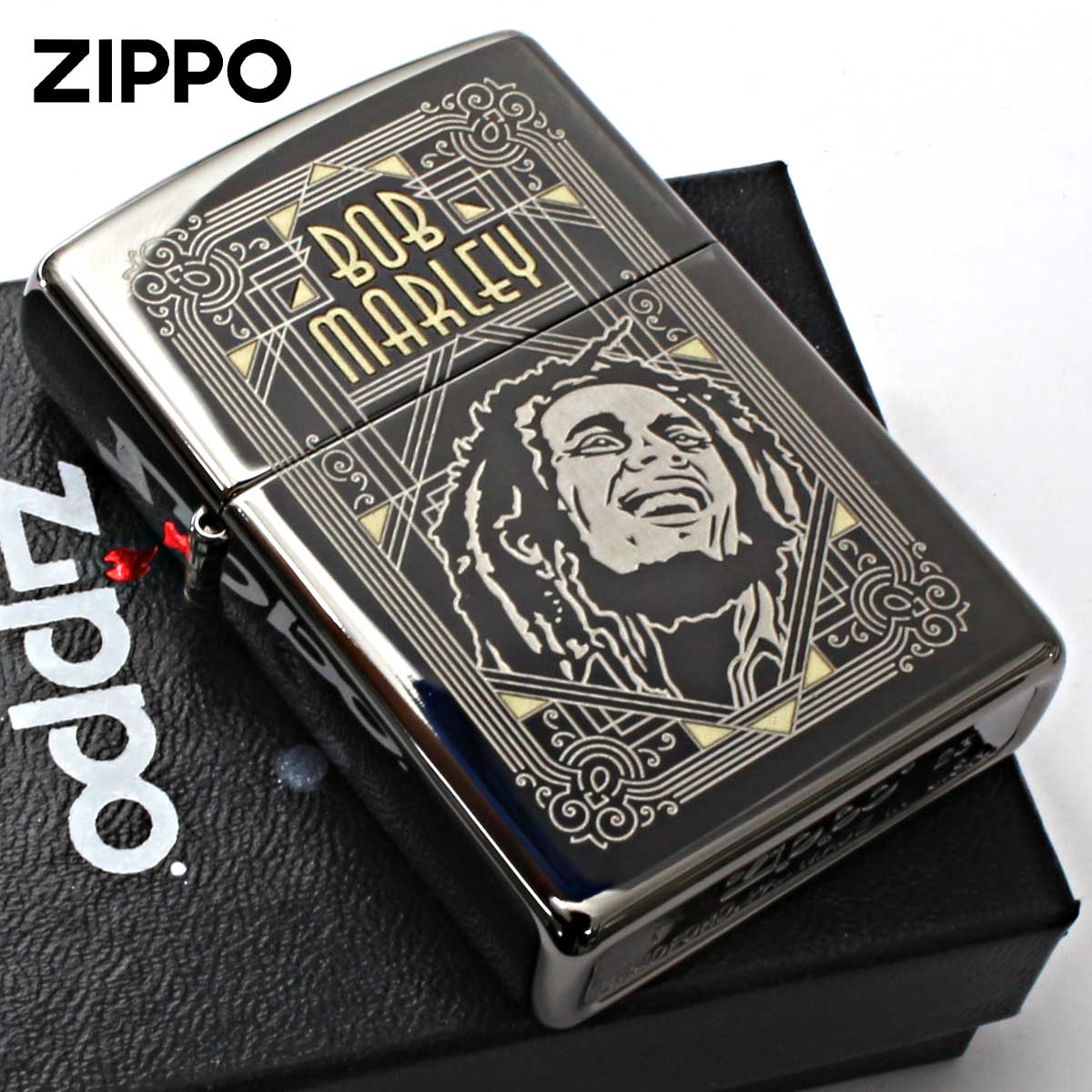 Zippo ジッポー ボブ・マーリー レゲー Bob Marley ブラックアイス 49825 メール便可