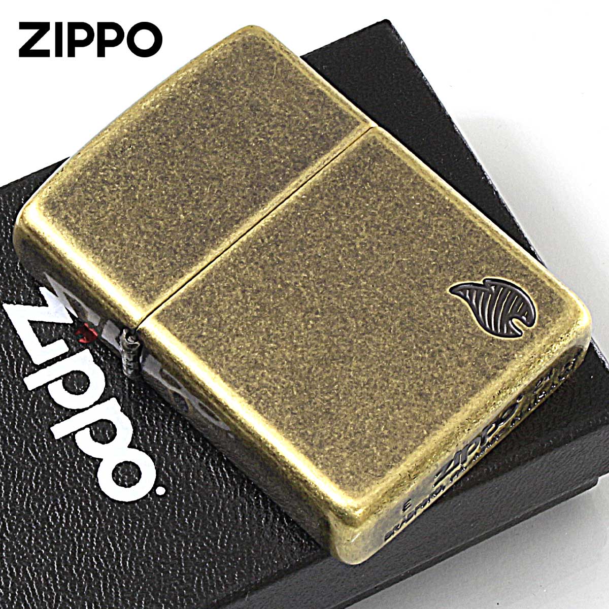 Zippo ジッポー アーマー 炎 アイコンフレーム ARMOR Flame アンティークブラス 46400