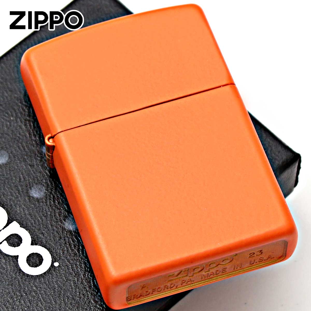 Zippo ジッポー 無地 オレンジ マット Orange Matte 塗装 231 メール便可