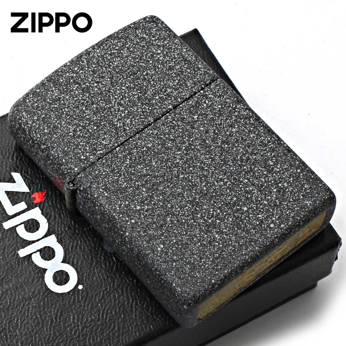 Zippo ジッポー 無地 ブラック アイロン ストーン Iron Stone 211 メール便可