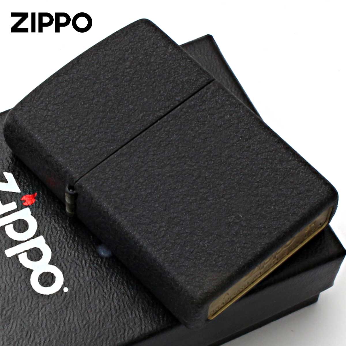 Zippo ジッポー 無地 ブラック クラッカル Black Crackle 236 メール便可