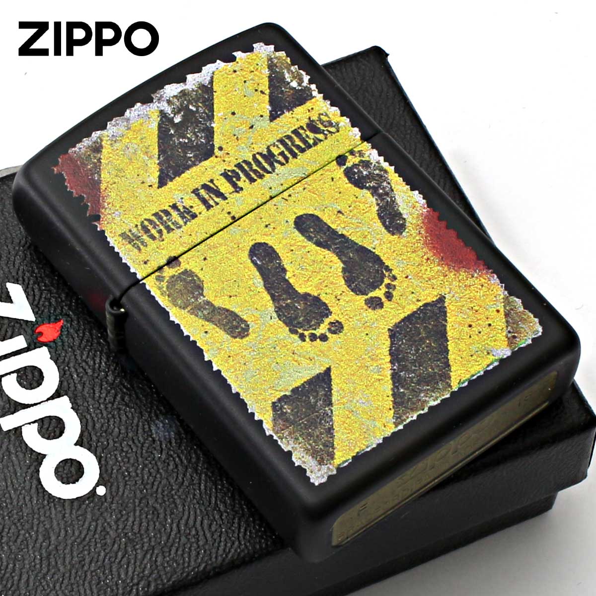 Zippo ジッポー 作業中 Work in Progress ブラックマット 29624 メール便可